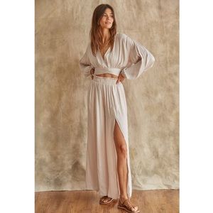 High-Waisted Silky Wide Leg Pants